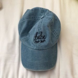 Vintage denim babe baseball hat!